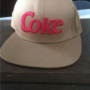 Coca Cola Tan Cap with Red Coke Embroidery